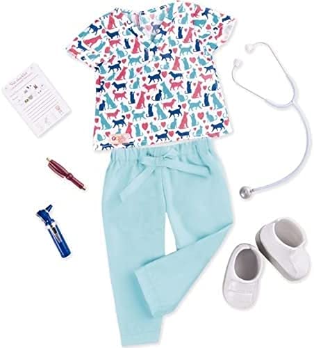Our Generation-Healthy Paws Vet Uniform- Outfit and Accessories for 18' Dolls- Ages 3 Years & Up