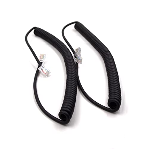 (2-Pack) RJ-45 8-pin Microphone Cable Replacement for Icom Microphone HM-98 HM-151 HM-133 HM-207 ID-5100A ID-4100A IC-2730 IC-2820H IC-2720H IC-208H ID-800H IC-2300H