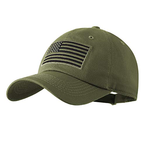 IIN American Flag Baseball Cap for Men Women Low Profile USA Army Tactical Operator Military Plain Dad Hat