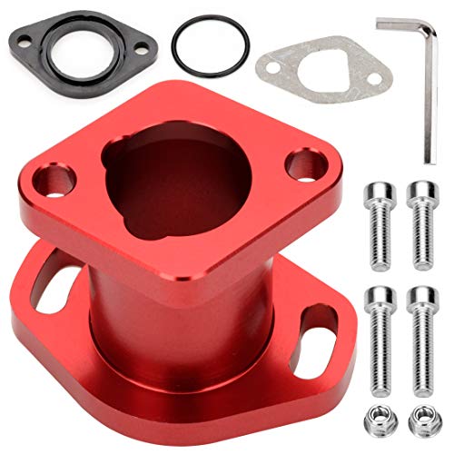 FVRITO Performance Racing Intake Pipe Inlet Manifold Gasket Screw for Compatible with Predator 212cc Coleman Honda ct200u GX160 GX200 6.5HP OHV Chinese 196cc Clone Engines Mini Bike Go Kart Red