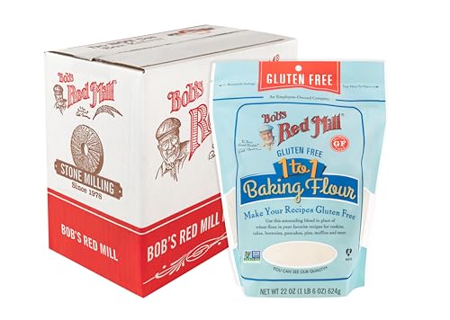 Bob's Red Mill Gluten Free 1-to-1 Baking Flour, 22 Ounce (Pack of 4)