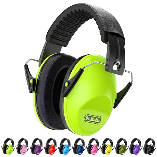 Dr.meter Ear Muffs for Noise Reduction: 27.4SNR Noise Cancelling Headphones for Kids with Adjustable Head Band, EM100 Hearing Protection Earmuffs for Football Game, Concerts, Air Shows, Fireworks