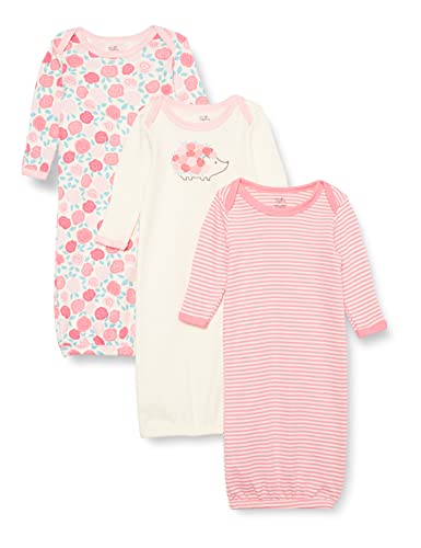 Touched by Nature Unisex Baby Organic Cotton Gowns, Rosebud, 0-6 Months US