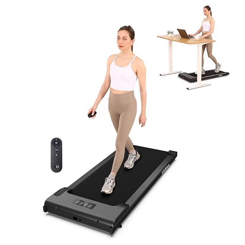 Lichico Under Desk Treadmill, Walking Pad Portable Small Treadmill for Home and Office, 2.5HP Super Quiet Brushless Motorized Walking Jogging Running Machine with Remote Control