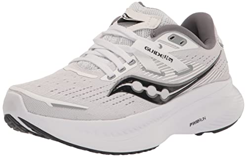 Saucony Women's Guide 16 Sneaker, White/Black, 8.5