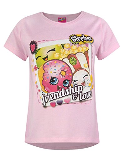 Official Shopkins Friendship & Love Girl's T-Shirt (3-4 Years) Pink