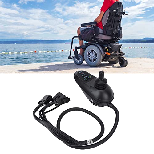Joystick Controller, Electric Wheelchair Joystick Controller Remote Control Joystick Controller Replacement Brushed 24V DC Motors Mobility Wheelchairs Accessory with Brake for Electric Wheelchairs