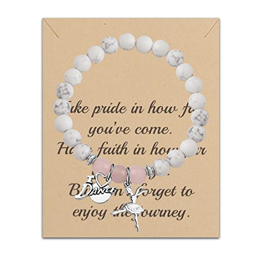 FUSTMW Dance Bracelet Dancer Gifts Ballerina Jewelry Dance Team Inspiration Gifts Dancer Lovers Gifts for Dancers Friends (Bracelet)