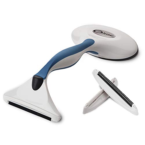 GLEENER Battery-Free Fabric Shaver & Lint Brush | Ultimate Fuzz Remover | Adjustable Depiller Lint Remover for Clothing & Furniture (Slate Blue)