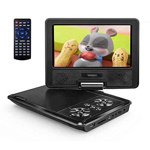 YOTON 9.5' Portable DVD Player for Kids and Car, 7.5' Swivel HD Screen with 4-6 Hours Built-in Battery, Support Sync Screen to TV, Support SD Card/USB/Multiple Disc Formats