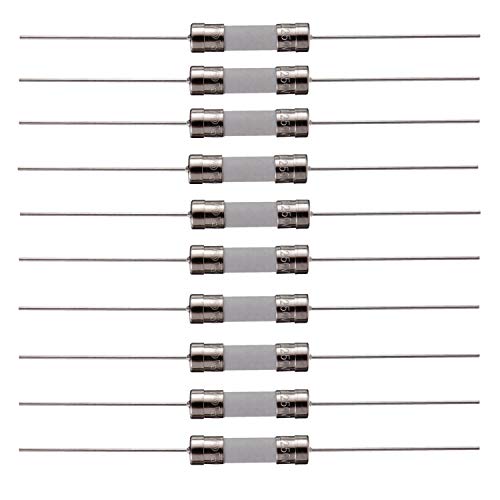 BOJACK T5AL250V 5x20mm 5A 250V Ceramic Slow Blow Fuses 5 amp 250 Volt 0.2 x 0.78 Inch Ceramic Tube Time-delay Fuses(Pack of 10 Pcs)