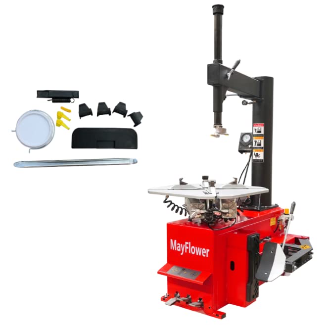 Mayflower 1.5 HP Tire Changer Wheel Changer Machine 980 Bead Blaster Red Edition / 1 Year Full Warranty