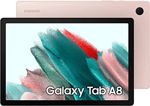 SAMSUNG Galaxy Tab A8 10.5” 32GB Android Tablet, LCD Screen, Kids Content, Smart Switch, Expandable Memory, Long Lasting Battery, Fast Charging, US Version, 2022, Pink Gold