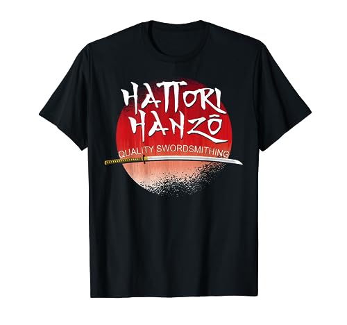 Samurai Warrior Katana Sword Hattori Hanzo Ninja Back Print T-Shirt