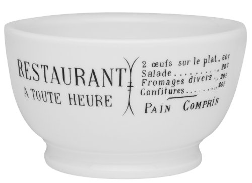 Pillivuyt Brasserie Café Au Lait Bowl, 13 Ounce Capacity