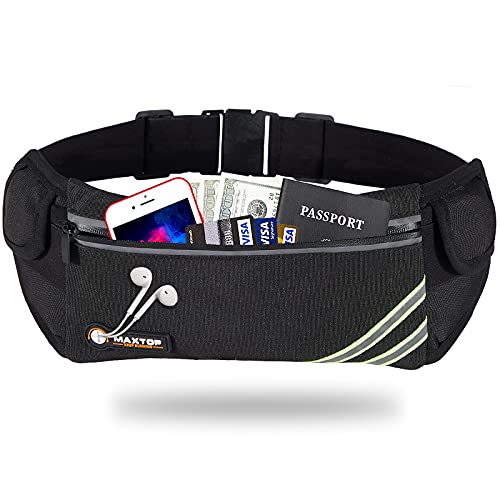Running Belt Fanny Pack for Women,Jogging Phone Holder Men,Water Resistant Workout Waist Pack Bag,Reflective Belt Bag for Fitness, Exercise, Hiking,Travel,Running Gifts for Father BoyFriends