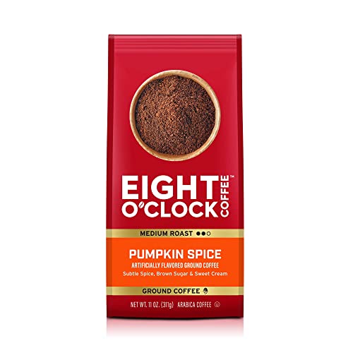 Eight O'Clock Coffee Pumpkin Spice, Medium Roast Ground Coffee, 11 Ounce (Pack of 1), 100% Arabica, Kosher Certified
