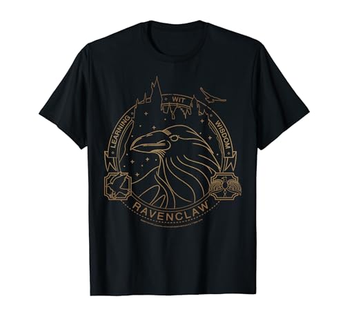 Harry Potter Ravenclaw Line Art Logo T-Shirt