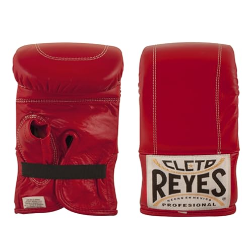 CLETO REYES Professional Boxing Bag Gloves for Men and Women, Training and Heavy Punching Bags, MMA, Kickboxing, Muay Thai, Elastic Cuff, Large, Classic Red