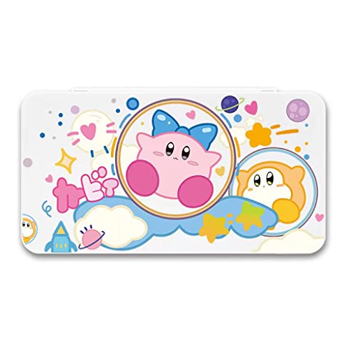 PERFECTSIGHT 24 Slots Switch Game Card Case for Nintendo Switch Lite/ OLED, Cute Game Holder Case for 24 Switch Game Cards and 48 SD Cards, Kawaii Portable Compact Storage Box for Cloud Star KB