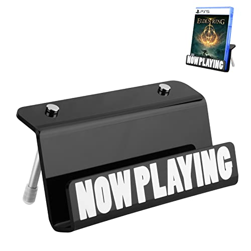 CaSZLUTION Now Playing Video Game Stand, Universal Acrylic Game Display Holder Compatible with Switch Xbox PS5 PS4 Discs Box - Showcase Your Now Playing DVD CD Blu-ray Game Case