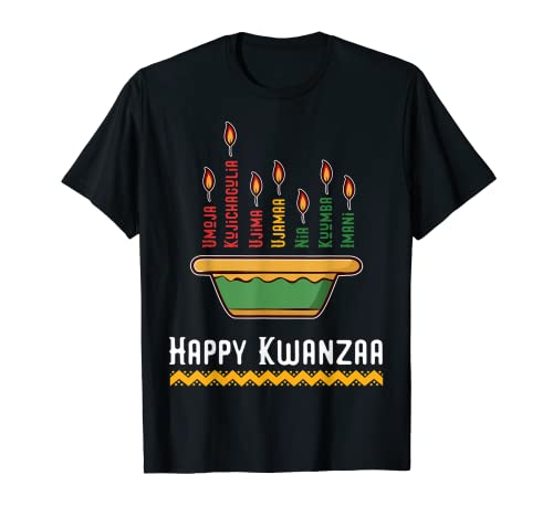 Happy Kwanzaa Kids 7 Principles of Kwanzaa Dec 26 - Jan 1 T-Shirt