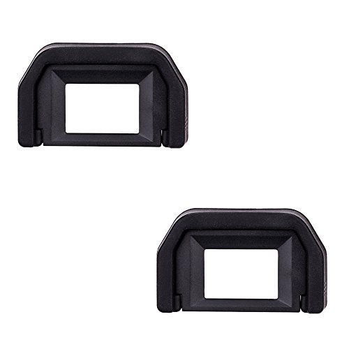 JJC 2-Pack Camera Eyecup Eyepiece Eye Cup for Canon EOS Rebel T6 T7 T5 T3 T100 4000D SL3 SL2 SL1 T8i T7i T6s T6i T5i T4i T3i T2i T1i XSi XTi XT XS Camera,Replaces Canon Ef Eyecup Eyepiece