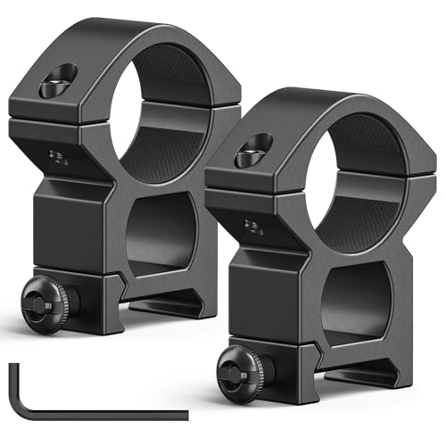 CVLIFE 1 inch Picatinny Scope Rings Medium Profile Mounts - Compatible with Weaver Rails - 20mm See Through Scope Mount - 2 Pieces