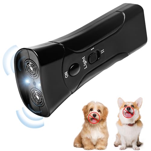 zeekoojetta Anti Barking Control Device,Ultrasonic Dog Barking Deterrent with 3 Modes and LED Light, Dog Training Tool with Dual Sensor, 33Ft Range Dog Silencer Outdoor Indoor，Safe for Human and Dogs
