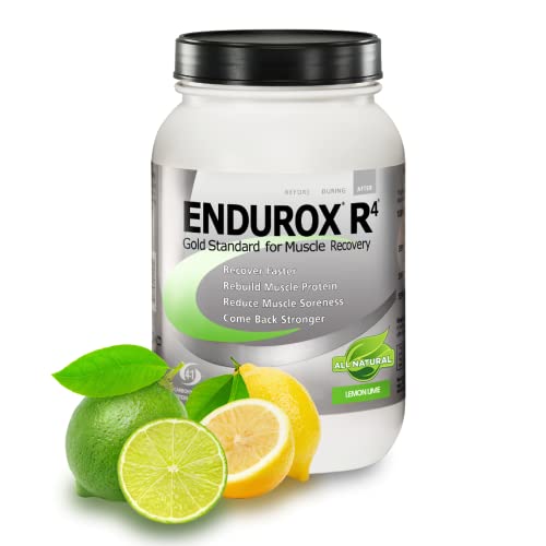 PacificHealth Endurox R4, All Natural Post Workout Recovery Drink Mix with Protein, Carbs, Electrolytes and Antioxidants for Superior Muscle Recovery, Net Wt. 4.56 lb, 28 Serving (Lemon Lime)
