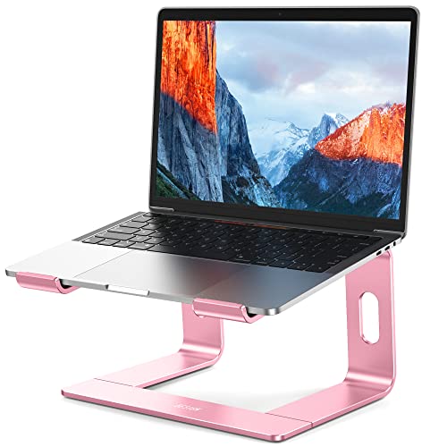 BESIGN LS03 Aluminum Laptop Stand, Ergonomic Detachable Computer Stand, Riser Holder Notebook Stand Compatible with Air, Pro, Dell, HP, Lenovo More 10-15.6' Laptops, Pink