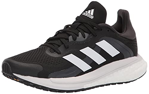 adidas Women's Solar Glide 4 ST Running Shoe, Black/White/Grey, 10