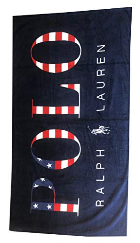 Polo Ralph Lauren 35' x 66' Logo Pool/Bath/Travel Beach Towel (35'x66', Navy)