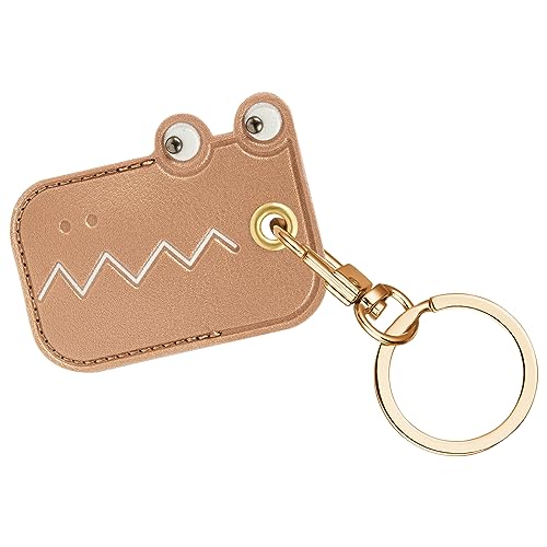AXFEE Compatible with AirTag Case Keychain, Cartoon Air Tag Keychain Compatible with Apple Airtags Holder, PU Leather Keyring Case, Item Finders Accessories for Pets, Luggage, Wallet, Backpacks
