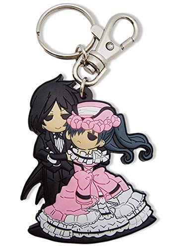 Great Eastern Entertainment Black Butler Sebastian & Ciel Dance PVC Keychain,White,black,red,yellow,green,blue