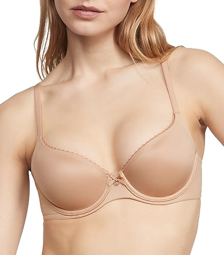 Victoria's Secret Everyday Comfort T Shirt Demi Bra, Lace, Bras for Women, Body by Victoria Collection, Beige (36C)