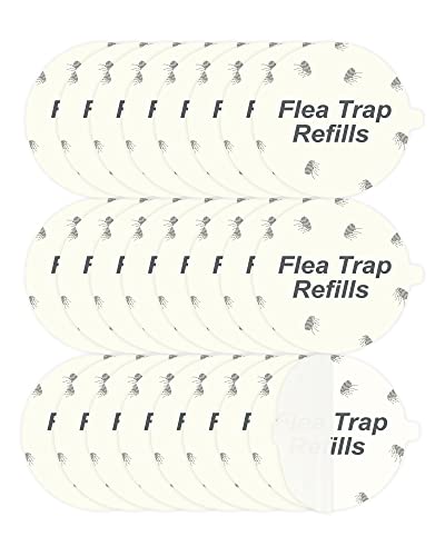 20 Pack Flea Trap Refill Discs Replacement Glue Boards, 7.1' Sticky Pads for Most Models Flea Bed Bug Traps for inside Your Home