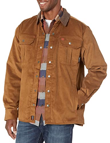 Ariat Male FR DuraStretch Sherpa-lined Corduroy Shirt Jacket Camel Large