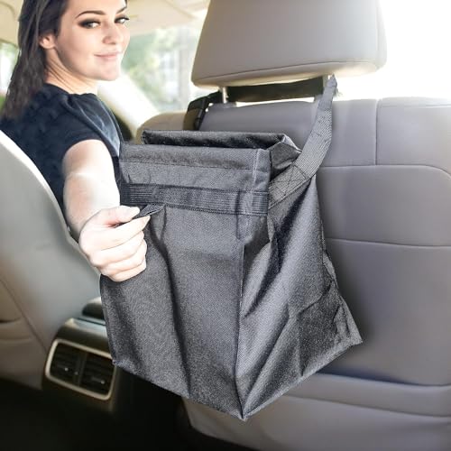 EcoNour Car Trash Can, 3 Gallon, Waterproof, Hanging, Oxford Material, Multipurpose Storage Organizer, Fit Any Vehicle