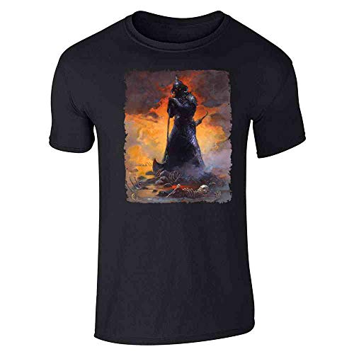 Pop Threads Death Dealer Three by Frank Frazetta Art Graphic Tee T-Shirt for Men Black L