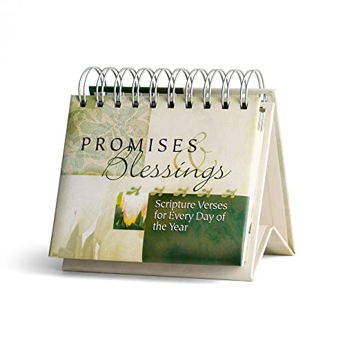 DaySpring - Promises & Blessings: Scriptures Verses for Every Day of the Year - Perpetual Calendar, 1.5' x 5.25' x 5.5' (16766)