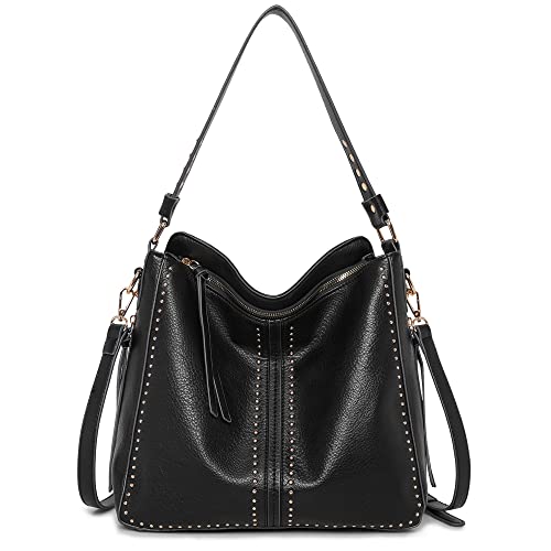 Montana West Hobo Bag for Women Large Vegan Leather Purses and Handbags Tote Bags Crossbody Shoulder Bags With Holster MWC-G1001BK