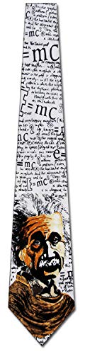 Science Ties Einstein Neckties E=mc2 Tie White Mens Neck tie