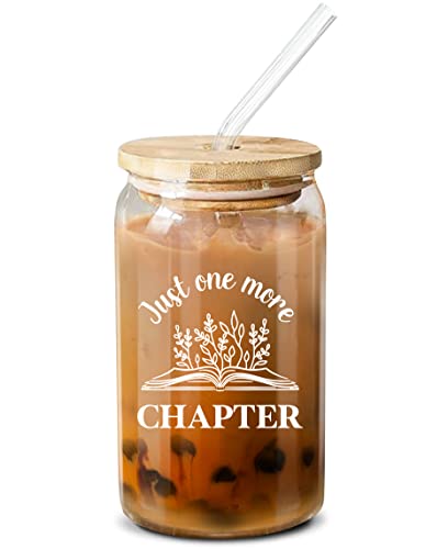 Christmas Gifts For Book Lovers - Book Lovers Gifts For Women - Bookish Gifts for Readers, Librarians, Bookaholics, Bookworms - Birthday Gifts For Women, Her, Best Friend – 16 Oz Coffee Glass