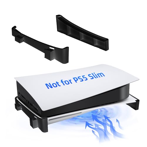 Mcbazel Horizontal Stand for PS5, Base Stand Accessories Compatible with Playstation 5 Disc & Digital Editions - Black (NOT for PS5 Slim)