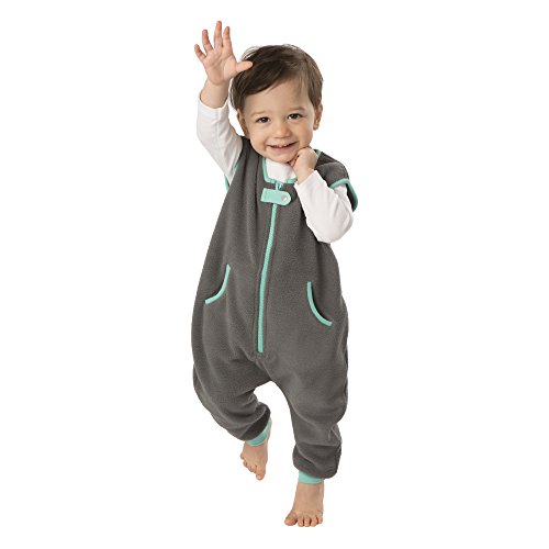 Baby Deedee Fleece Sack with Feet Sleep Bag, Sleep Kicker, Toddler Sleeping Bag, Teal, 2-4 T