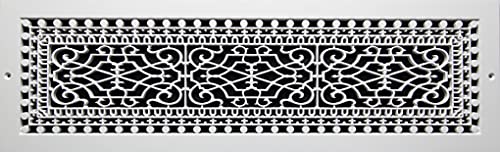 SMI Ventilation Products VWM830 Cold Air Return - 8 in x 30 in Victorian Style Wall Mount - Overall Dimensions 10 in x 32 in