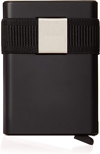 Secrid Cardslide Wallet, Black Cardprotector with Black Slide, Multi-Use RFID Case