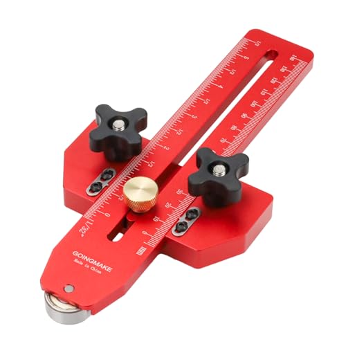 GOINGMAKE Safety Table Saw Jig Thin Rip Jig for Making Repetitive Narrow Thin Strip Cuts Metal Fast Thin Ripping Guide for Table Saw Band Saw Router Table Fits for 3/8' x 3/4' T Slot Woodworking Tools