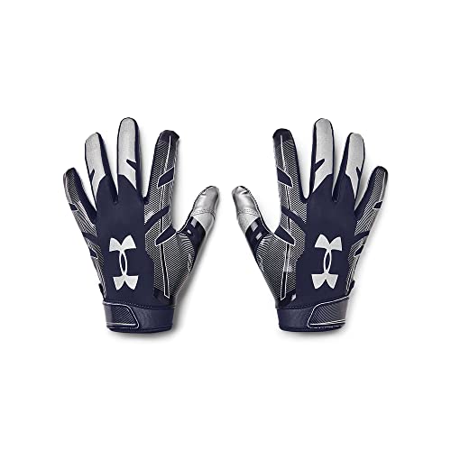 Under Armour Men's F8 Football Gloves , (410) / Midnight Navy / Metallic Silver , Medium